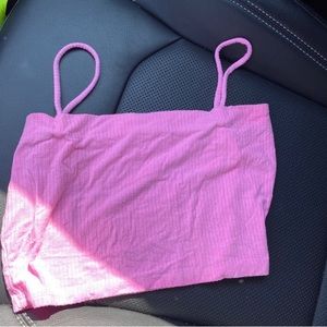 LF hot pink crop top